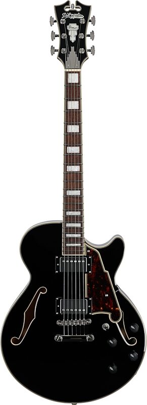 D'Angelico Premier SS Electric Guitar, Black, Full Straight Front