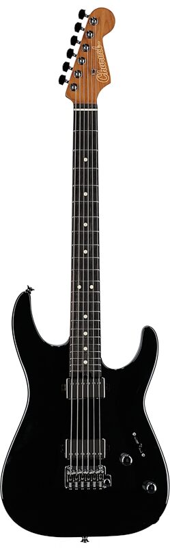 Charvel Limited Edition Super Stock DKA22 Electric Guitar, Ebony Fingerboard (with Gig Bag), Gloss Black, Full Straight Front