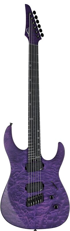 Legator Ninja 6 Multi-Scale Guitar, Purple Quilted Maple , Full Straight Front