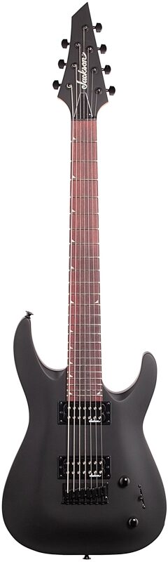Jackson JS22-7 DKA Dinky HT Electric Guitar, 7-String (with Amaranth Fingerboard), Satin Black, Full Straight Front