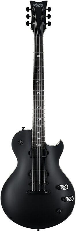 Schecter Solo II SLS Elite Evil Twin Electric Guitar, Satin Black, Full Straight Front