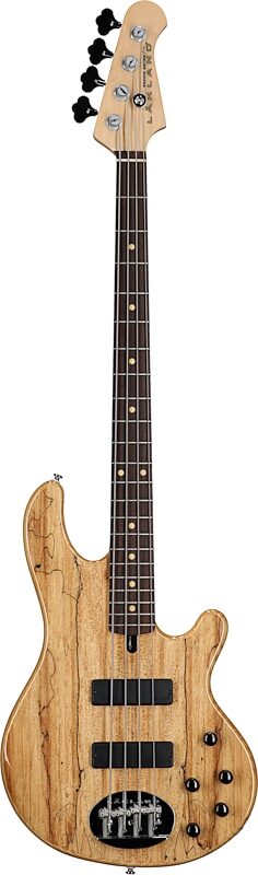 Lakland Skyline 44-01 Deluxe Spalted Electric Bass, Natural, Blemished, Full Straight Front