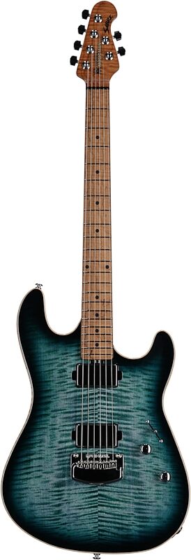 Ernie Ball Music Man Sabre HT Electric Guitar (with Mono Gig Bag), Yucatan Blue, Full Straight Front