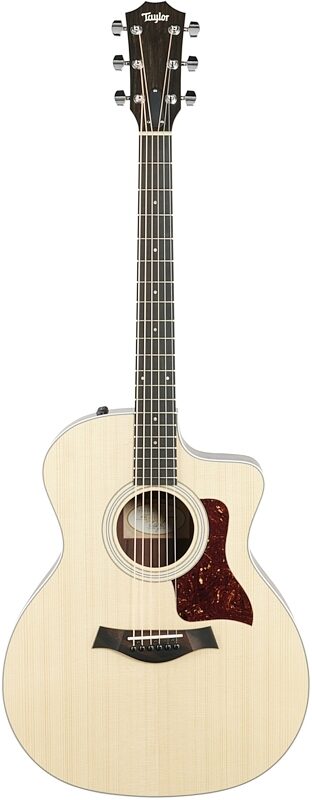 Taylor 214ce Grand Auditorium Rosewood Acoustic-Electric Guitar (with Gig Bag), Natural, Full Straight Front