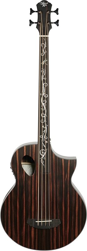 Michael Kelly Dragonfly 4 Port Acoustic-Electric Bass Guitar, Ovangkol Fretless Fingerboard, Java, Full Straight Front
