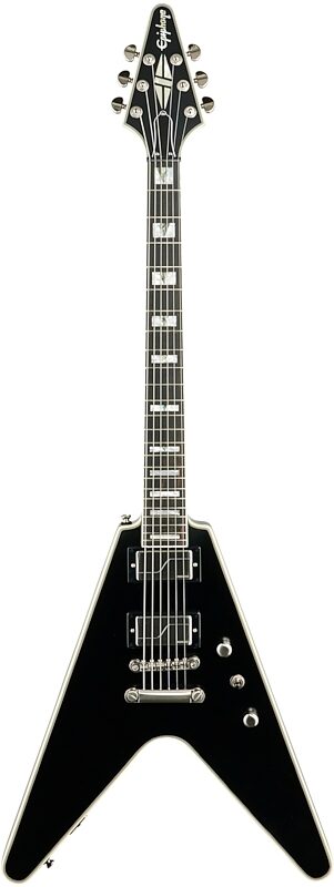 Epiphone Flying V Prophecy Electric Guitar, Black Aged Gloss, Full Straight Front