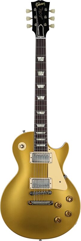Gibson Custom 57 Les Paul Standard Goldtop VOS Electric Guitar (with Case), Gold Top with Dark Back, Full Straight Front
