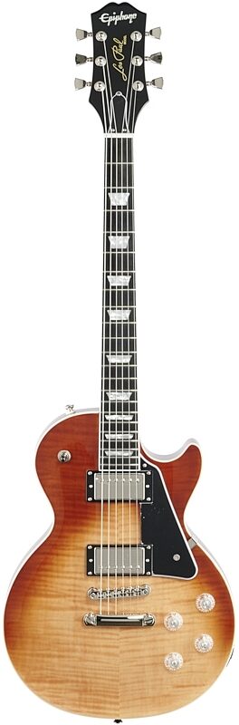 Epiphone Les Paul Modern Figured Electric Guitar, Caffe Latte Fade, Full Straight Front