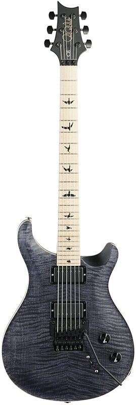 PRS Paul Reed Smith Dustie Waring CE24 Electric Guitar, with Floyd Rose (with Gig Bag), Gray Black, Full Straight Front