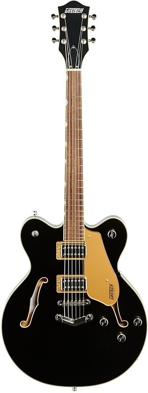 Gretsch G5622 Electromatic Center Block Double-Cut Electric Guitar, Black Gold, Full Straight Front