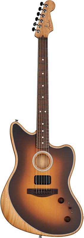 Fender Acoustasonic Player Jazzmaster Electric Guitar (with Gig Bag), 2-Color Sunburst, Full Straight Front