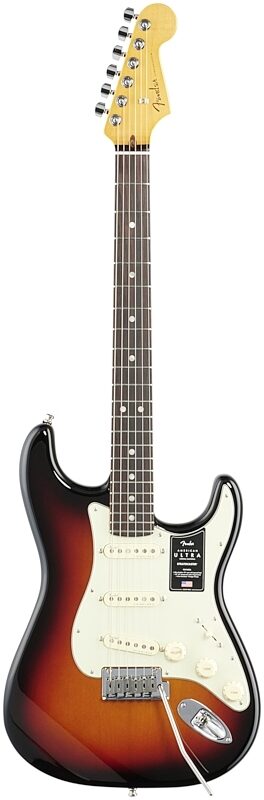 Fender American Ultra Stratocaster Electric Guitar, Rosewood Fingerboard (with Case), Ultraburst, Full Straight Front