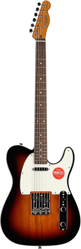 Squier Classic Vibe Baritone Custom Telecaster Electric Guitar, with Laurel Fingerboard, 3-Color Sunburst, Full Straight Front