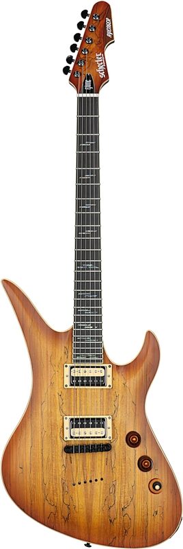 Schecter Avenger Exotic Electric Guitar, Spalted Maple, Full Straight Front