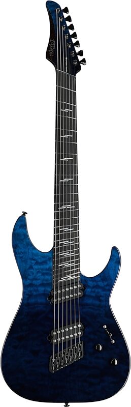 Schecter Reaper 7 Elite Multiscale Electric Guitar, 7-String, Deep Ocean Blue, Scratch and Dent, Full Straight Front