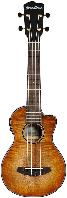 Breedlove ECO Luau Pursuit Exotic S Concert CE Acoustic-Electric Ukulele, Natural Shadow, Full Straight Front