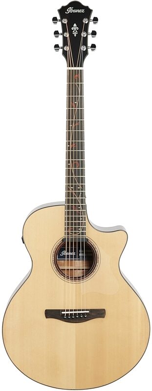 Ibanez AE325 Acoustic-Electric Guitar, Natural Low Gloss, Full Straight Front