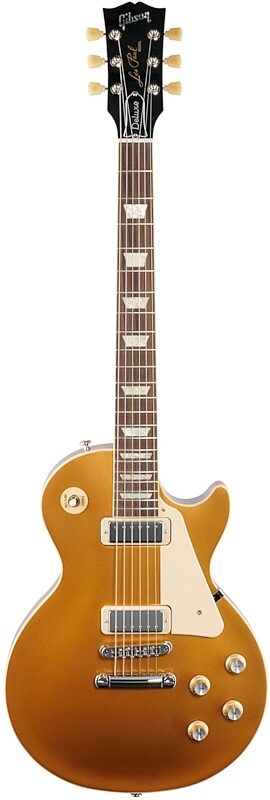 Gibson Les Paul Deluxe '70s Electric Guitar (with Case), Gold Top, Full Straight Front