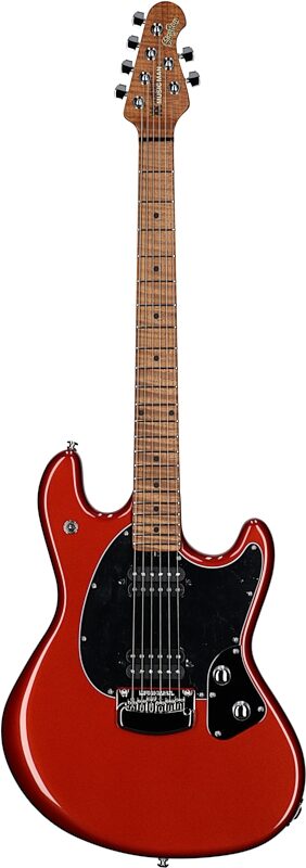 Ernie Ball Music Man StingRay RS Electric Guitar (with Case), Blood Orange, Full Straight Front