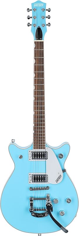 Gretsch G5232T Electromatic Double Jet Electric Guitar, Laurel Fingerboard, Kailani Blue, Full Straight Front