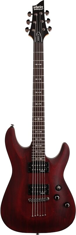 Schecter Omen 6 Electric Guitar, Walnut Stain, Full Straight Front