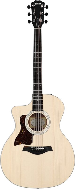 Taylor 214ce Koa Grand Auditorium Acoustic-Electric Guitar, Left-Handed, Natural, Full Straight Front