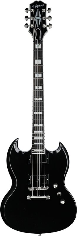 Epiphone SG Prophecy Electric Guitar, Jet Black Metallic, Full Straight Front