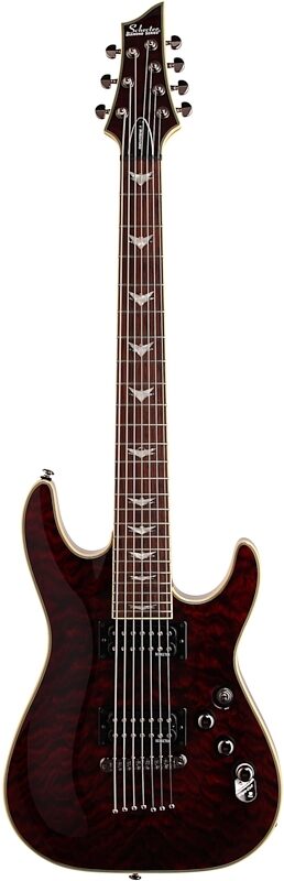 Schecter Omen Extreme 7-String Electric Guitar, Black Cherry, Full Straight Front