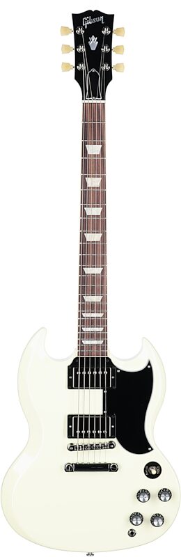 Gibson SG Standard '61 Custom Color Electric Guitar (with Case), Classic White, Full Straight Front