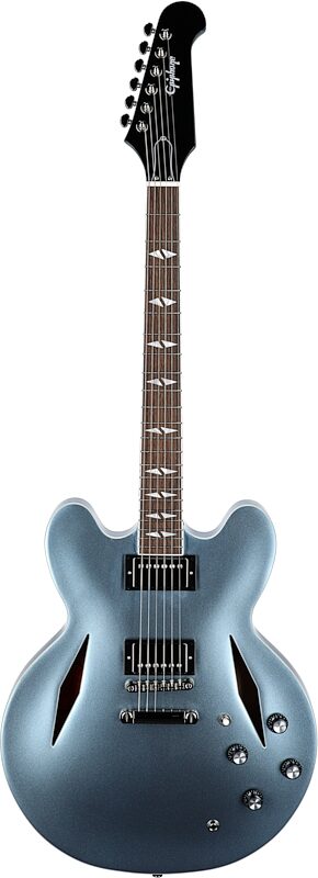 Epiphone Dave Grohl DG-335 Electric Guitar (with Case), Pelham Blue, with Case, Full Straight Front