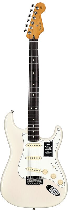 Fender Player II Stratocaster Chambered Ash Electric Guitar, Rosewood Fingerboard, White Blonde, Full Straight Front