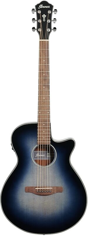 Ibanez AEG50 Acoustic-Electric Guitar, Indigo Blue Burst, Full Straight Front