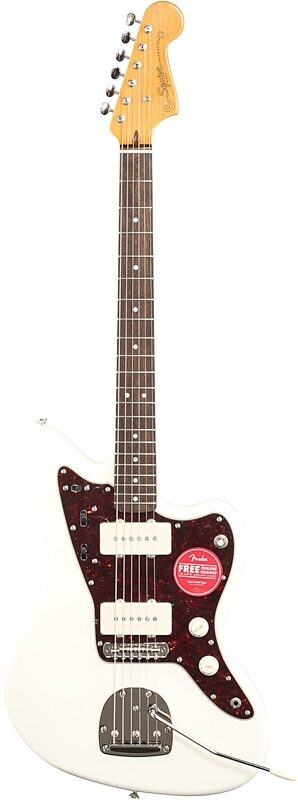 Squier Classic Vibe '60s Jazzmaster Electric Guitar, with Laurel Fingerboard, Olympic White, Full Straight Front