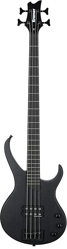Kramer Disciple D-1 Electric Bass, Satin Black, Full Straight Front