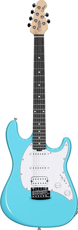 Sterling Intro Series Cutlass HSS Electric Guitar, Electric Blue, Full Straight Front