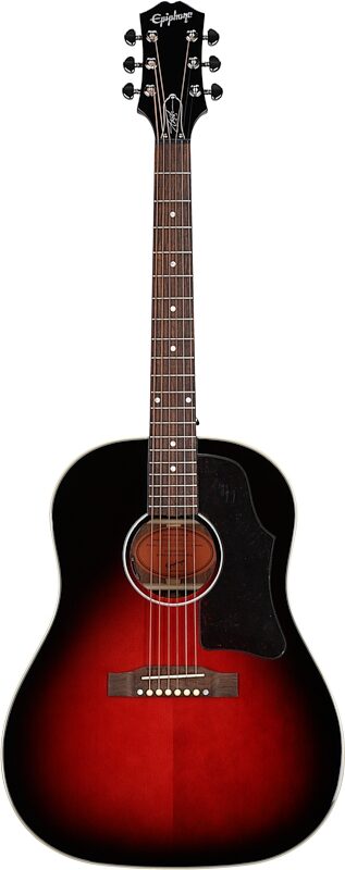 Epiphone Slash J-45 Acoustic-Electric Guitar (with Case), Vermillion Burst, Full Straight Front