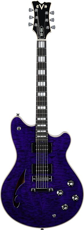 EVH Eddie Van Halen SA-126 Special Quilted Maple Electric Guitar (with Case), Transparent Purple, Open Box (Very Good), Full Straight Front