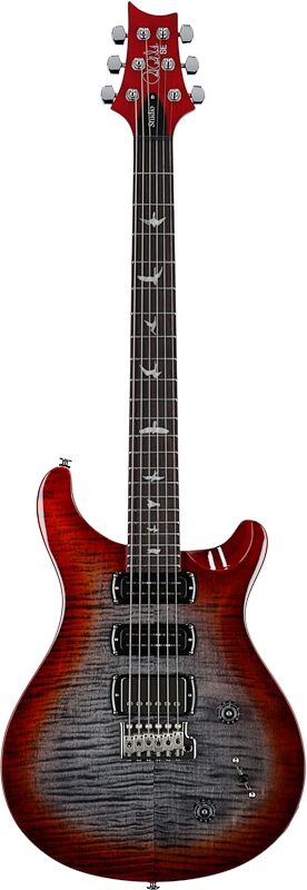 PRS Paul Reed Smith SE Studio Electric Guitar (with Gig Bag), Charcoal Cherry Burst, Full Straight Front