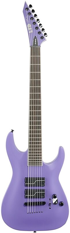 ESP LTD SC-607 Baritone Stephen Carpenter 7-String Electric Guitar (with Case), Purple, Full Straight Front