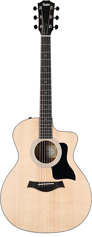 Taylor 114ce-S Grand Auditorium Acoustic Electric Guitar (with Gig Bag), New, Full Straight Front