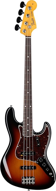 Fender American Vintage II 1966 Jazz Electric Bass, Rosewood Fingerboard (with Case), 3-Color Sunburst, Full Straight Front