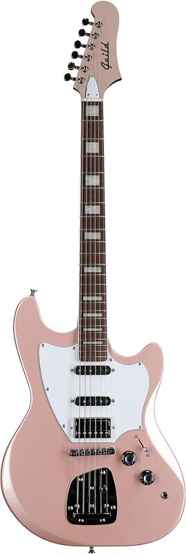 Guild Surfliner Deluxe Electric Guitar, Rose Quartz Metallic, Blemished, Full Straight Front