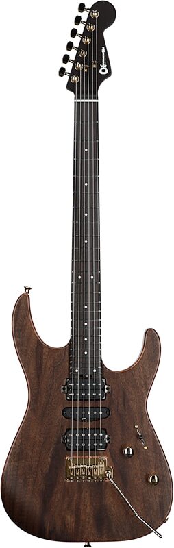 Charvel MJ Japan DK24 HSH 2PT Electric Guitar (with Case), Figured Walnut, Full Straight Front