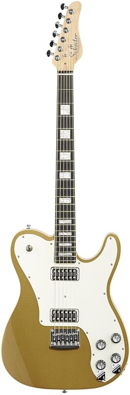 Schecter PT Fastback Electric Guitar, Gold, Full Straight Front