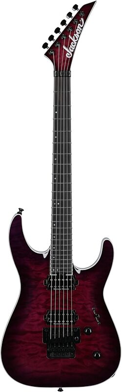 Jackson Pro Plus Dinky DKAQ Electric Guitar (with Gig Bag), Trans Purple Burst, Full Straight Front