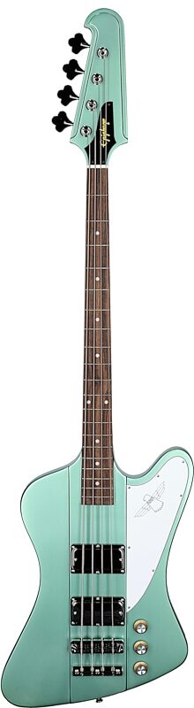 Epiphone Thunderbird '64 Electric Bass (with Gig Bag), Inverness Green, with Gig Bag, Full Straight Front