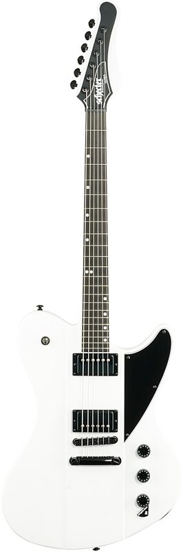 Schecter Ultra Electric Guitar, Satin White, Full Straight Front