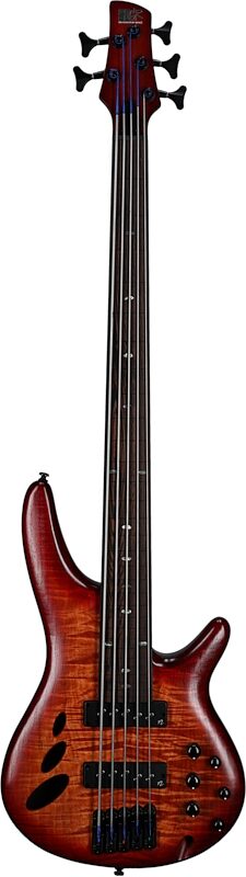 Ibanez SRD905F Bass Workshop Fretless Electric Bass, Brown Topaz, Full Straight Front