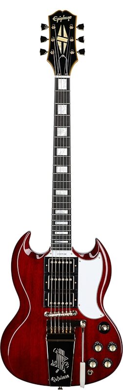 Epiphone Joe Bonamassa 1963 SG Custom Electric Guitar (with Custom Hard Case), Dark Wine Red, Full Straight Front