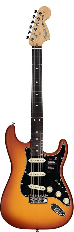 Fender Limited Edition American Performer Timber Stratocaster Electric Guitar, with Rosewood Fingerboard, Honey, Full Straight Front